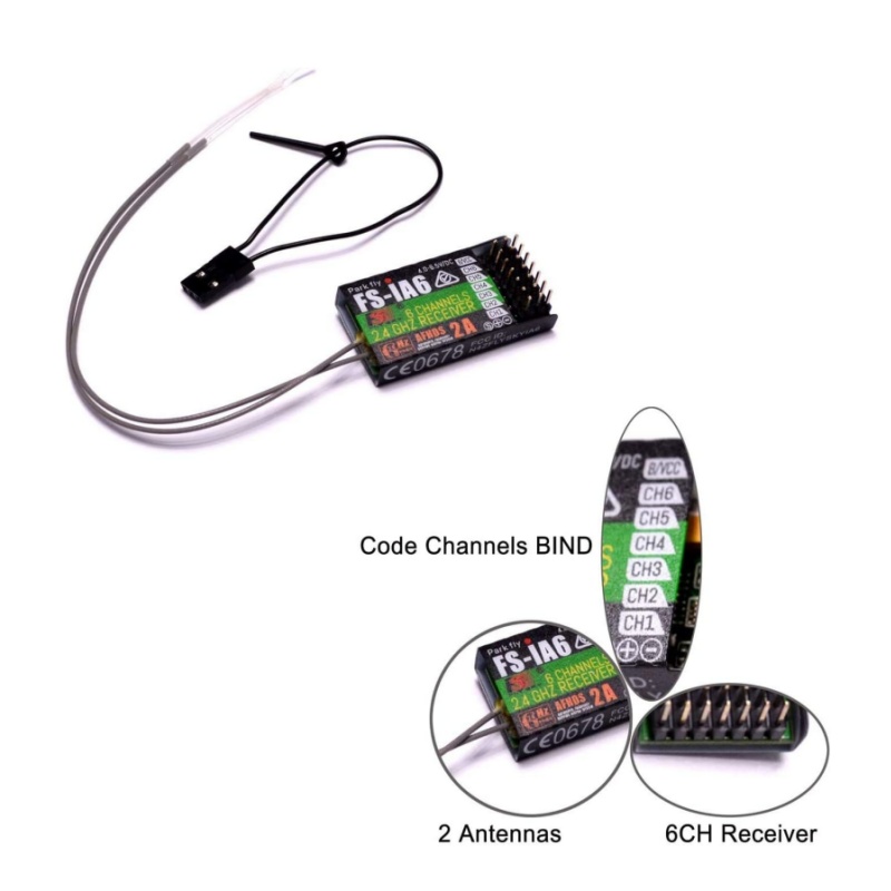 Fpv Drone Battery - Receptor Flysky FS-IA6 6CH antena Dual